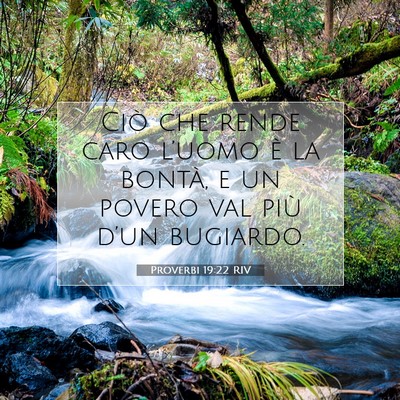 Proverbi 19:22 RIV Immagine del Versetto della Bibbia