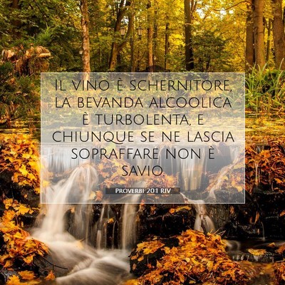 Proverbi 20:1 RIV Immagine del Versetto della Bibbia