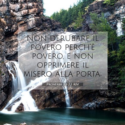 Proverbi 22:22 Versetto della Bibbia Spiegato