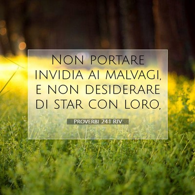 Proverbi 24:1 Versetto della Bibbia Spiegato