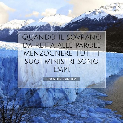Proverbi 29:12 RIV Immagine del Versetto della Bibbia