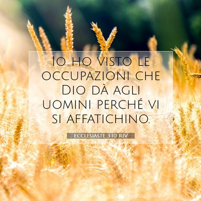 Ecclesiaste 3:10 RIV Immagine del Versetto della Bibbia