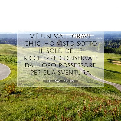 Ecclesiaste 5:13 RIV Immagine del Versetto della Bibbia