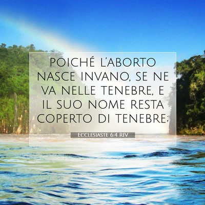 Ecclesiaste 6:4 Versetto della Bibbia Spiegato