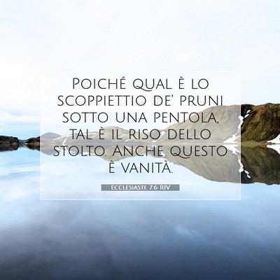 Ecclesiaste 7:6 Versetto della Bibbia Spiegato