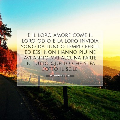 Ecclesiaste 9:6 Versetto della Bibbia Spiegato