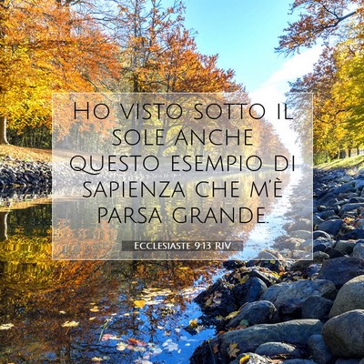 Ecclesiaste 9:13 Versetto della Bibbia Spiegato