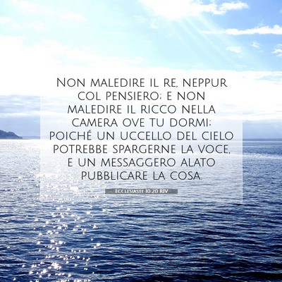 Ecclesiaste 10:20 Versetto della Bibbia Spiegato