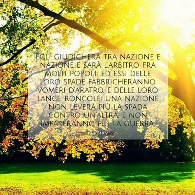 Isaia 2:4 Versetto della Bibbia Spiegato