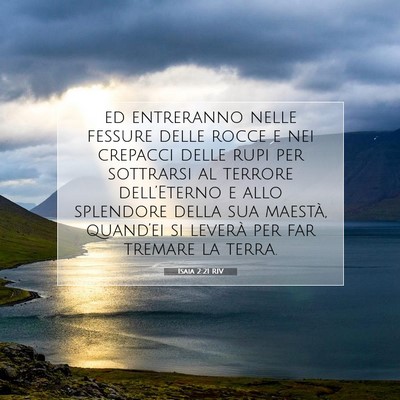 Isaia 2:21 RIV Immagine del Versetto della Bibbia