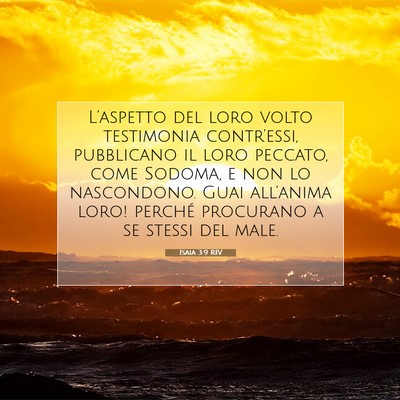 Isaia 3:9 Versetto della Bibbia Spiegato
