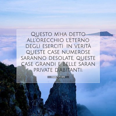 Isaia 5:9 RIV Immagine del Versetto della Bibbia