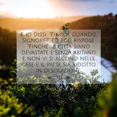 Isaia 6:11 RIV Immagine del Versetto della Bibbia