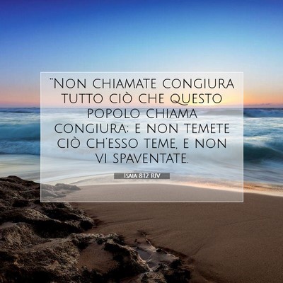 Isaia 8:12 RIV Immagine del Versetto della Bibbia