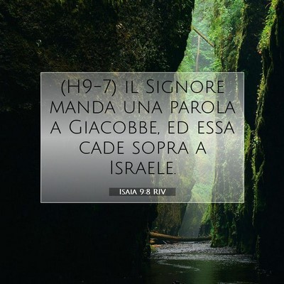 Isaia 9:8 RIV Immagine del Versetto della Bibbia