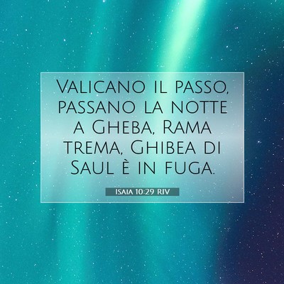 Isaia 10:29 Versetto della Bibbia Spiegato