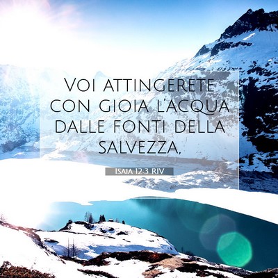Isaia 12:3 RIV Immagine del Versetto della Bibbia
