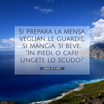 Isaia 21:5 RIV Immagine del Versetto della Bibbia