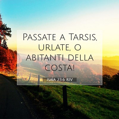 Isaia 23:6 Versetto della Bibbia Spiegato
