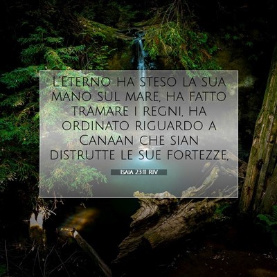 Isaia 23:11 Versetto della Bibbia Spiegato