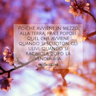 Isaia 24:13 RIV Immagine del Versetto della Bibbia