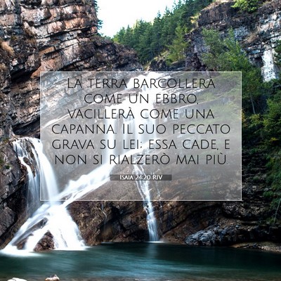 Isaia 24:20 RIV Immagine del Versetto della Bibbia