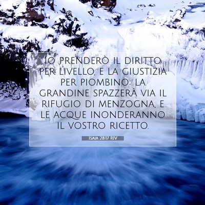 Isaia 28:17 RIV Immagine del Versetto della Bibbia