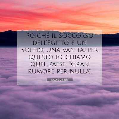 Isaia 30:7 Versetto della Bibbia Spiegato