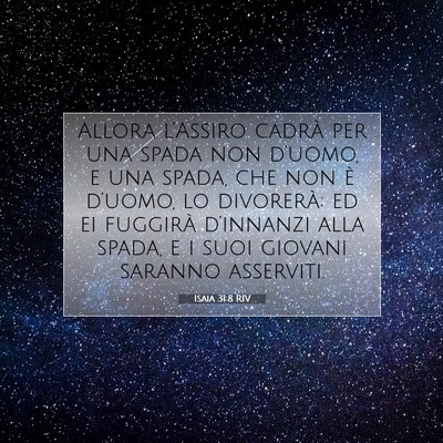 Isaia 31:8 RIV Immagine del Versetto della Bibbia