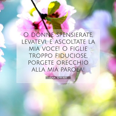 Isaia 32:9 Versetto della Bibbia Spiegato