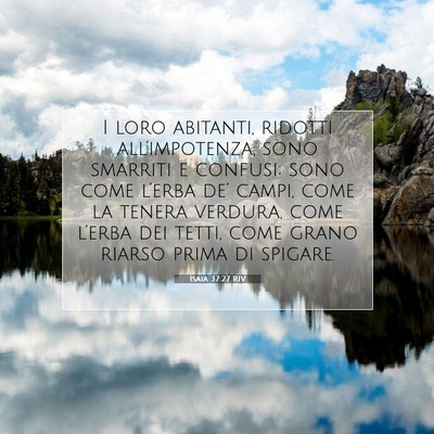 Isaia 37:27 Versetto della Bibbia Spiegato