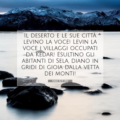 Isaia 42:11 Versetto della Bibbia Spiegato