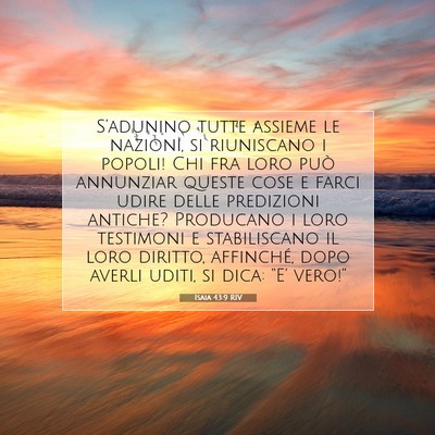 Isaia 43:9 RIV Immagine del Versetto della Bibbia
