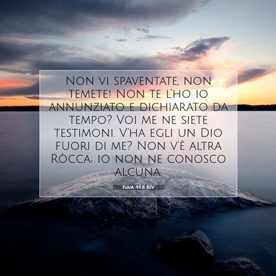 Isaia 44:8 Versetto della Bibbia Spiegato