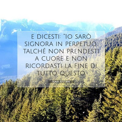Isaia 47:7 Versetto della Bibbia Spiegato