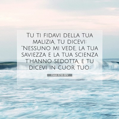 Isaia 47:10 Versetto della Bibbia Spiegato