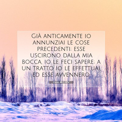 Isaia 48:3 Versetto della Bibbia Spiegato