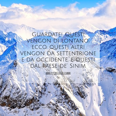 Isaia 49:12 Versetto della Bibbia Spiegato