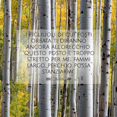 Isaia 49:20 Versetto della Bibbia Spiegato