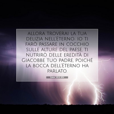 Isaia 58:14 Versetto della Bibbia Spiegato