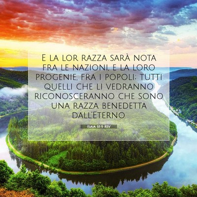 Isaia 61:9 RIV Immagine del Versetto della Bibbia