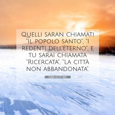 Isaia 62:12 Versetto della Bibbia Spiegato