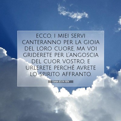 Isaia 65:14 Versetto della Bibbia Spiegato
