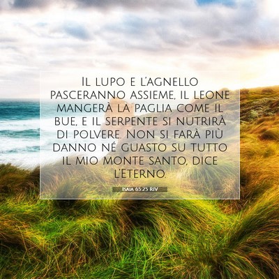 Isaia 65:25 Versetto della Bibbia Spiegato
