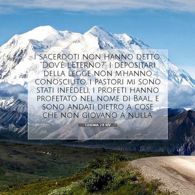 Geremia 2:8 Versetto della Bibbia Spiegato