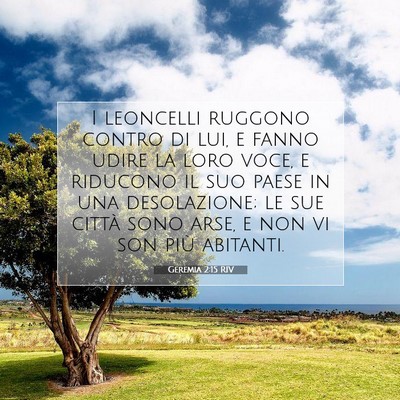 Geremia 2:15 Versetto della Bibbia Spiegato