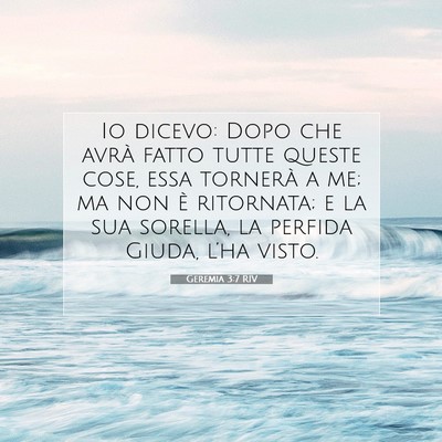 Geremia 3:7 Versetto della Bibbia Spiegato