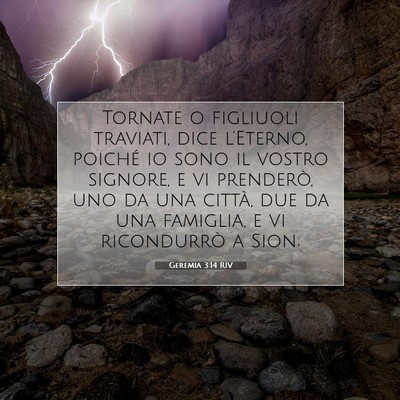 Geremia 3:14 RIV Immagine del Versetto della Bibbia