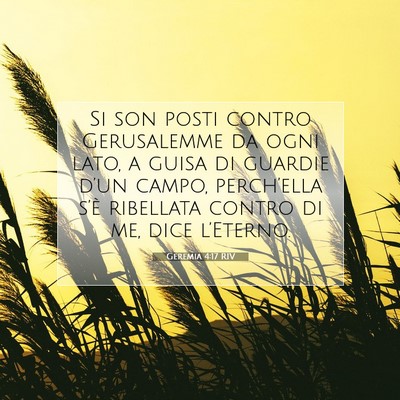 Geremia 4:17 Versetto della Bibbia Spiegato