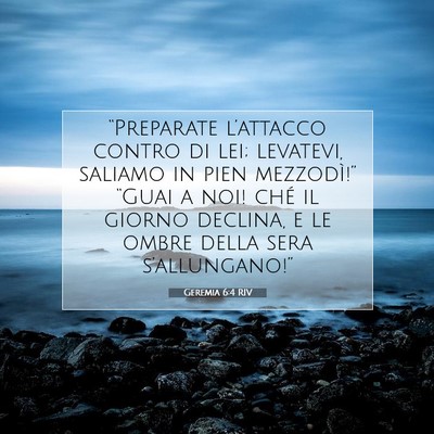 Geremia 6:4 RIV Immagine del Versetto della Bibbia